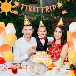 <span class=keywords><strong>Soleil</strong></span> Vaisselle 1er <span class=keywords><strong>Voyage</strong></span> Autour Du <span class=keywords><strong>Soleil</strong></span> Bannière Nappe Ballons Boho <span class=keywords><strong>Soleil</strong></span> Thème Décor Ensemble pour <span class=keywords><strong>Soleil</strong></span> 1er Anniversaire Fournitures - Product Image 6