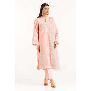 Ensemble chemise et pantalon en chiffon brodé Poly Cambric pour le printemps/été IPST-44750 - Product Image 1