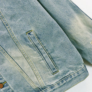 Chaquetas de Diseñador para Hombre, Estampado de Palmeras, Estilo Vintage, Desgastado, Agujeros, Ropa Urbana, Chaqueta Vaquera Lavada para Hombre - Product Image 6