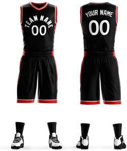 Uniformes de basket-ball vierges Les uniformes en polyester de conception bon marché à séchage rapide acceptent l'impression de logo personnalisé - Product Image 4