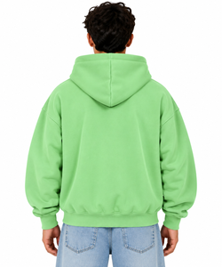 Sudadera con Capucha para Hombre, Diseño 100% Italiano, con Bolsillo, Tejido Cómodo y Resistente de 330g, para Actividades Invernales, Color Menta - Product Image 2