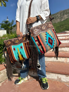 มาใหม่มือTooledมาใหม่ขอบกระเป๋าถืออัสเทคอานผ้าห่มสลิงกระเป๋าโบฮีเมียนออกแบบที่ไม่ซ้ํากันสไตล์กระเป๋าสําหรับผู้หญิง - Product Image 4