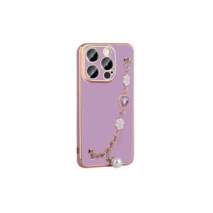 Coque de protection souple en silicone Netzy Luxury avec dragonne intégrée pour iPhone 15 Pro Max XS 7 Plus A53 – Styles INS élégants - Product Image 2