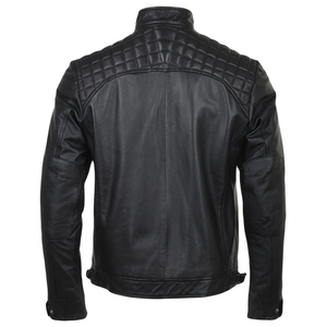 Veste de motard classique en cuir personnalisée de haute qualité pour hommes en cuir de vachette véritable avec remplissage en duvet pour l'hiver marque personnalisée - Product Image 5