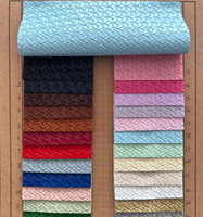 Tissu Rexine à Motifs en Relief de 0,9 mm, Tissu Synthétique Faux Cuir à Tressage en Panier, PVC pour la Fabrication de Sacs, Housse de Téléphone