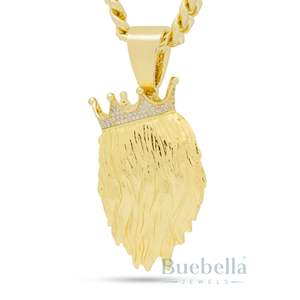 3D Boss Roaring Lion Necklace Iced Out Hip Hop Colgante para hombres, símbolo audaz de poder y liderazgo - Product Image 2