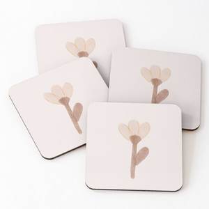 ที่รองแก้วไม้พิมพ์ลายตาราง4ชิ้นชุดอุปกรณ์ครัวใช้ในบ้านและห้องครัว - Product Image 2