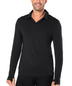 Polo para Hombre de Color Sólido, Camisa para Hombre, Tejido de Punto, Diseño Comprimido, Cómodo y Transpirable - Product Image 1