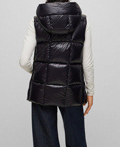 Chaqueta de plumón ligera para invierno, chaleco corto, manga corta, estampado liso, abrigos de piel a precio económico - Product Image 5