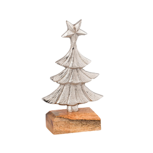 Décoration de table de sapin de Noël au design moderne Sculpture en métal faite à la main pour la décoration intérieure Derniers ornements de sapin de Noël - Product Image 1