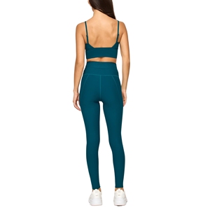 Pantalones de Yoga de cintura alta elásticos cómodos finos Fitness Leggings tela de punto transpirable para ejercicio de verano - Product Image 2