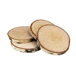 Classic Round Unfinished Natural Poplar <b>Wooden</b> <b>Slices</b> Eco-Friendly Coaster 10 cm Two-Sided Customizable Tablemat Made in India - Product Image 5