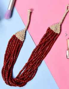 Handmade Resin Opal Seed <b>Bead</b> Layered Multi Strand Vintage Party Boho Tribal Statement <b>Necklace</b> Wholesale Export <b>Fashion</b> Gifts - Product Image 5