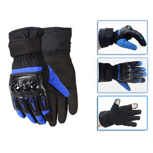 Guantes de Motocicleta de Cuero Azul, Impermeables, Cálidos, de Invierno, de Alta Calidad, Profesionales, con Logotipo Personalizado 2024, para Hombre - Product Image 3