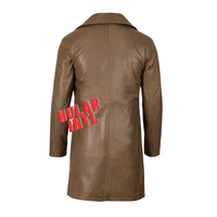 Manteau long sur mesure pour homme, veste en cuir, parka, manteau chaud en cuir pour homme, trench-coat en cuir pour homme