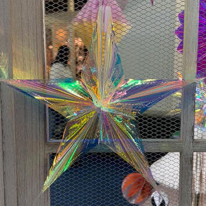 30cm christmas bauble new design christmas <b>star</b> iridescent <b>decorations</b> - Product Image 2
