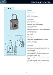 ระบบล็อคอัจฉริยะลายนิ้วมืออิเล็กทรอนิกส์สำหรับฮาร์ดแวร์เฟอร์นิเจอร์ - Product Image 2