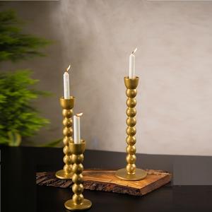 Hot Style Attrayant Ensemble 3 En Aluminium À La Main Chandelier Pilier Titulaires Élégant De Noël De Mariage Pièce Maîtresse Décoration - Product Image 1