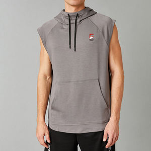 Camiseta sin mangas de algodón informal para hombre, Camiseta deportiva de LICRA de secado rápido para gimnasio, venta al por mayor, ropa deportiva estampada, diseño de punto para correr - Product Image 6