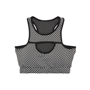 Women's <b>Mesh</b> Sports Bra Scoop Neck Racerback Geometric Pattern Breathable Medium Support Activewear Fitness <b>Top</b> - Product Image 6