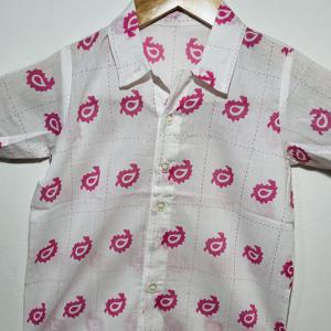 Chemise décontractée en coton à imprimé floral pour garçons modernes avec col |   Chemise à manches courtes boutonnée pour l'été - Product Image 4