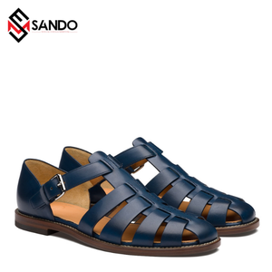 Custom Summer <b>Sandals</b> <b>Men</b> Leather Gladiator <b>Sandals</b> with Customized logo <b>Men</b> <b>Sandals</b> Metal Buckles - Product Image 5