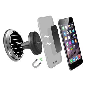 Soporte Magnético para Teléfono Móvil TESUPPUNIVAIRMAG Negro con Enchufe - Product Image 4