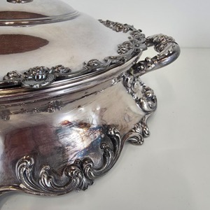 Casserole de service vintage finition argent, parfaite pour les buffets, la restauration et les célébrations familiales, utilisation de service, en provenance d'Inde - Product Image 4