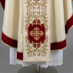 Chasuble de Prêtre Brodé, Robe de Célébrant Catholique, Vêtement Jacquard en Polyester pour Liturgie Religieuse Printemps-Été - Product Image 6