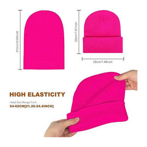 Unisex Knit <b>Beanie</b> Hat Warm Lightweight Plain Custom Logo OEM <b>Beanies</b> for <b>Streetwear</b> and Daily Wear - Product Image 3