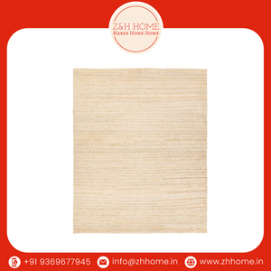 Grand tapis moderne en jute beige clair tissé à la main antidérapant solide pour hôtel salon salle à manger cuisine prière - Product Image 6