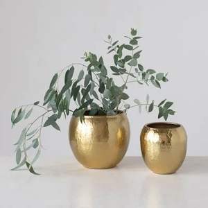 Pot de fleurs en métal résistant à la rouille pour l'extérieur, décoration intérieure de luxe pour la maison, hôtel, restaurant - Product Image 4