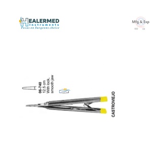 ที่จับเข็ม CASTROVIEJO 12.5ซม. พร้อมล็อคขากรรไกรเรียบ - Product Image 1