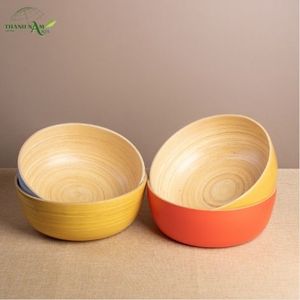 Tazón de Bambú en Espiral Hecho a Mano Ecológico, Tazón para Servir de Diseño Clásico de Thanh Nam Arts (>10L de Capacidad) para el Hogar y el Estilo de Vida - Product Image 1