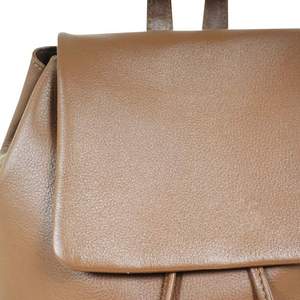 High Quality Handmade Genuine Leather Geometric Flap-over Backpack Vintage Style Girls Tassel Detail Customizable Colors Logo - Product Image 4