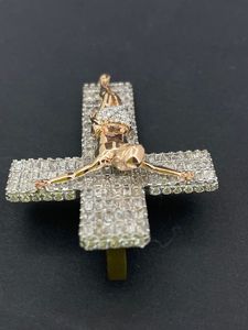 จี้รูปพระเยซูบนไม้กางเขนเครื่องประดับทางศาสนาจี้ทรงเหลี่ยมตัดแบบบาแกตต์จี้ไขว้ - Product Image 4