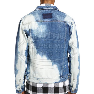 Chaqueta de Mezclilla Personalizada para Hombre, Cuello Alto, Opción Frontal, Calidad Premium, Tela 100% Algodón, Transpirable, Cortavientos, Chaqueta Casual de Invierno - Product Image 2