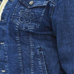 Inner Wool Faux Fur Collar Women Faux Fur <b>Denim</b> <b>Jacket</b> Wholesale Price Cotton Women Ripped Jeans <b>Jacket</b> - Product Image 5