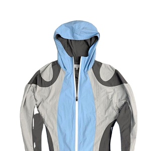 Cortavientos personalizado de nailon de manga larga para deportes al aire libre, conjunto corto cortavientos de dos piezas para hombre con cremallera para correr - Product Image 6