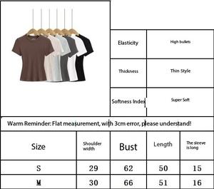 China Bangladesh Factory Price OEM Customized Logo Embroidery Women <b>Slim</b> <b>Fit</b> Stretch Short Sleeve Viscose Base Layer <b>T</b> <b>Shirt</b> - Product Image 6