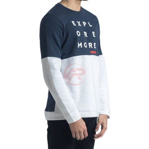 Sudadera de lana ecológica de talla grande para hombre de calidad superior, camisa de punto antiarrugas con patrón sólido, estampado personalizado - Product Image 3