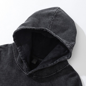 Plus Size 400gsm Heavyweight Custom Oversized Men Acid Wash Hoodie Vintage Plain Hoodies a granel - Product Image 3