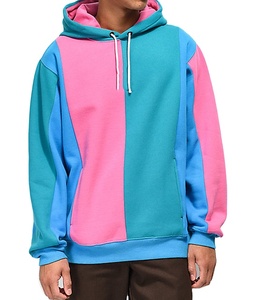 Wholesale High Quality Winter Color <b>Block</b> Hoodie Cotton Polyester Custom Print Eco-Friendly Oversized Fit Mens Fleece - Product Image 1