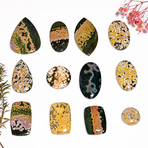 Venta al por mayor de piedras preciosas de jaspe natural del océano hermoso cabujón suelto en tamaños de forma mixta para hacer - Product Image 5