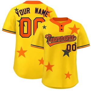 Jersey de béisbol de alta calidad con logotipo personalizado Jersey de béisbol Estilos ligeros de dos botones con mangas cortas para niños Softball - Product Image 3