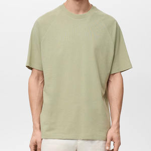 Camiseta personalizada de alta calidad de 300gsm, Camiseta de algodón en blanco de gran tamaño con hombros caídos, Camisetas estampadas para hombres - Product Image 2