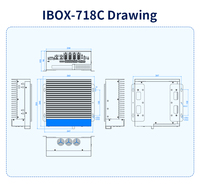 Computadora Industrial Delgada de 4P DC 12-28V con 6 COM, 8 USB3.1, 1 Ranura PCIe X16 y Tecnología de IA