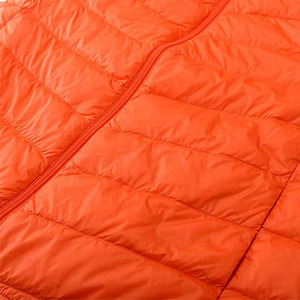 เสื้อกั๊กบุนวมสีส้มสำหรับชายและหญิงเสื้อกั๊กมีฮู้ดสำหรับฤดูหนาวมีซิปแขนกุดสำหรับผู้ชาย - Product Image 3