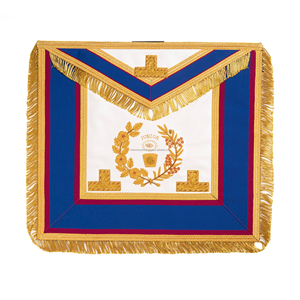 Mark Grand Apron Elegant Embroidery Regalia <b>Adjustable</b> Waist Strap Durable Material Manufacturer Supply - Product Image 3