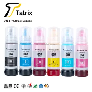 Tatrix 057 tinta kompatibel botol berbasis air warna isi ulang tinta Inkjet jumlah besar 057 untuk Epson L8058 L18058 Printer